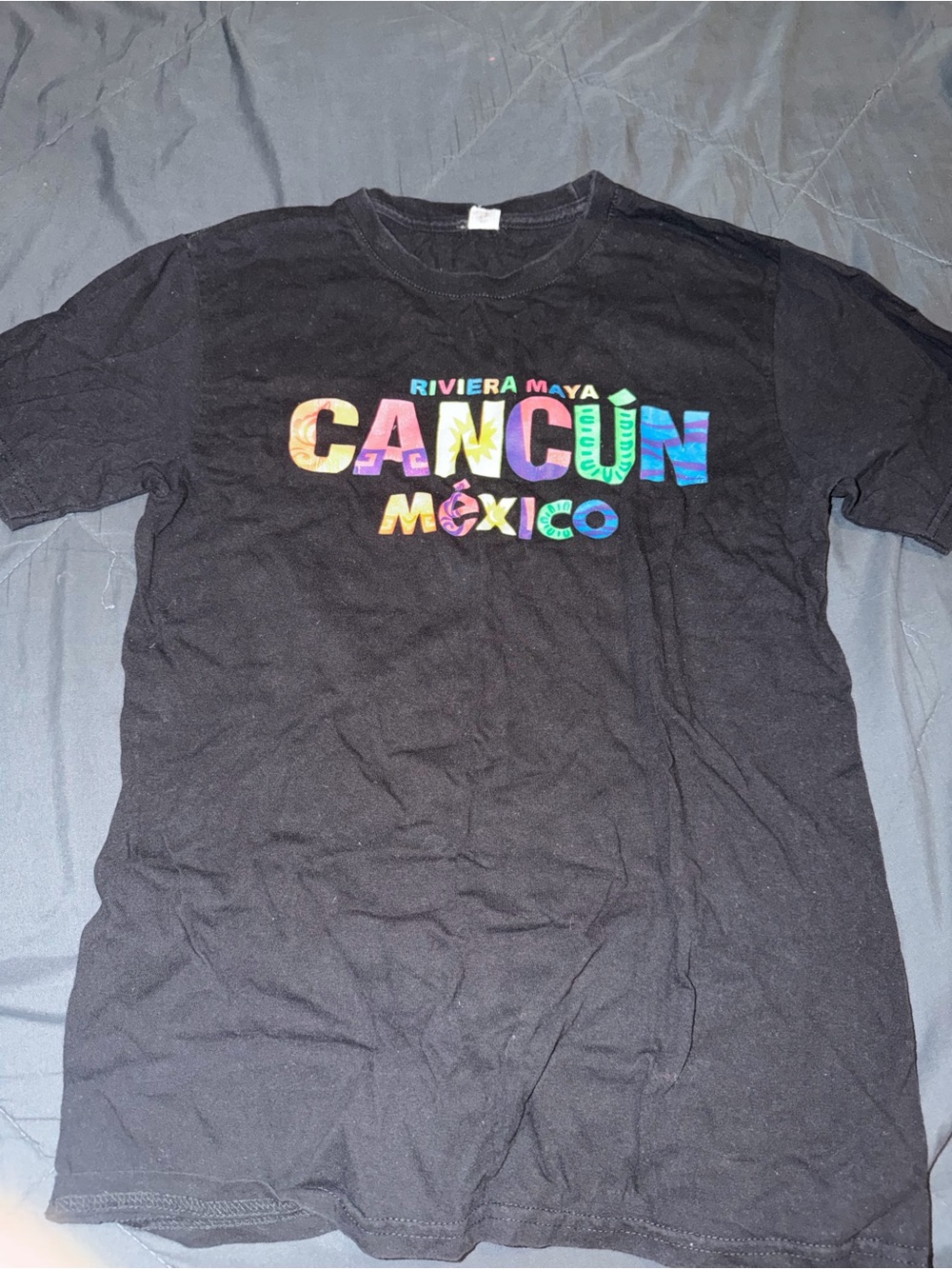 Cancún Mexico Riviera Maya Black Graphic Tee